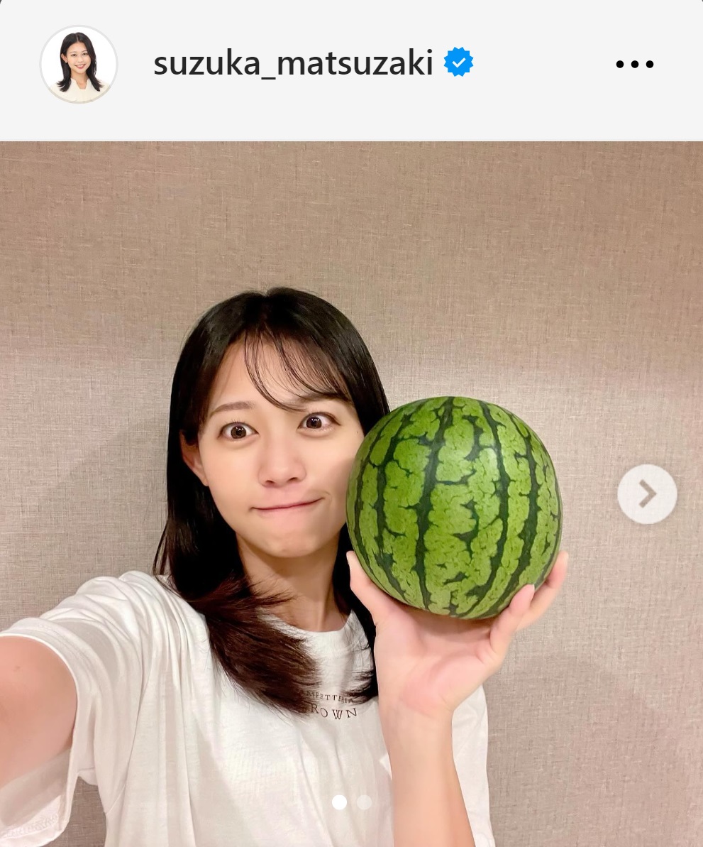 松崎涼佳アナのインスタグラムから