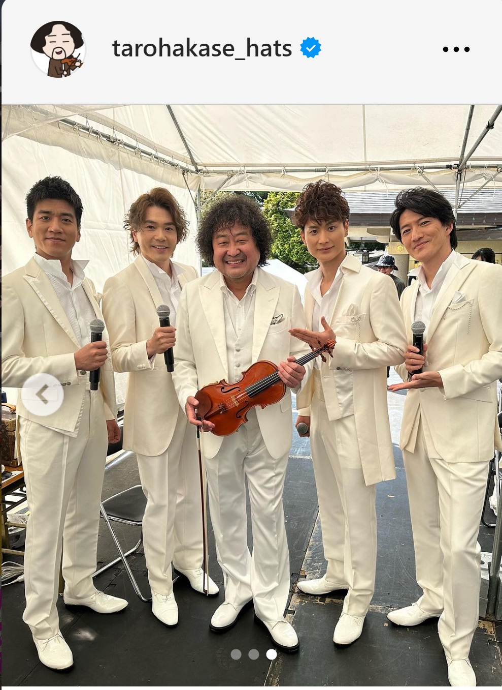 葉加瀬太郎のインスタグラムから