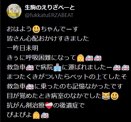 宮川花子のXから