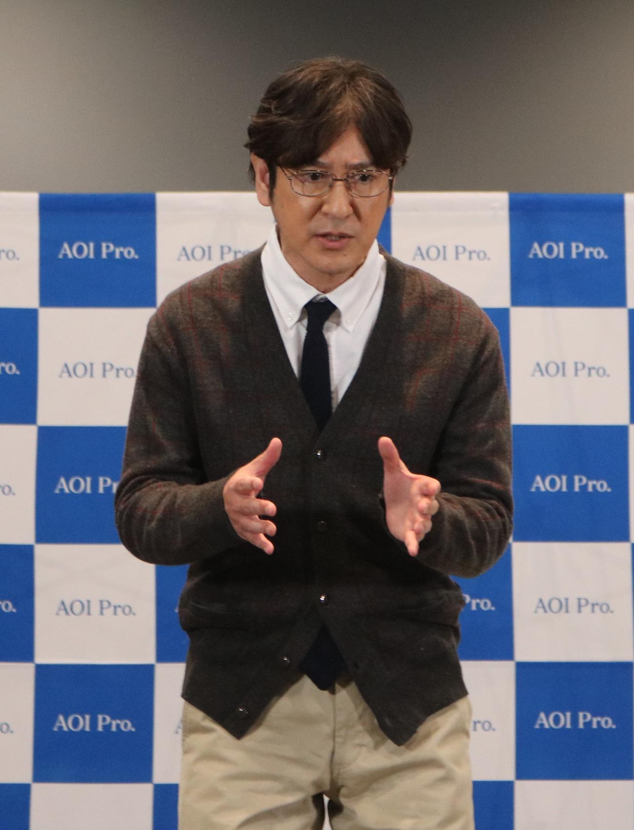 舞台披露発表会でコントを披露するココリコの田中直樹（撮影・深田雄智）