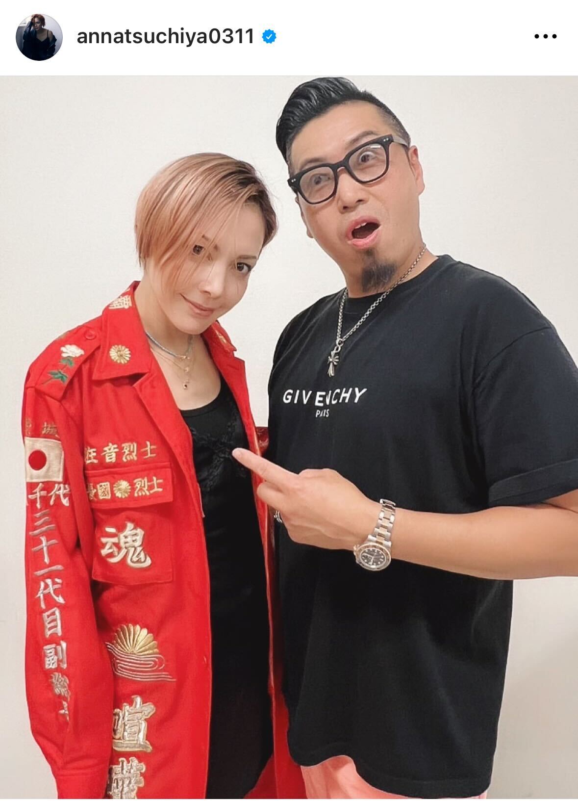 土屋アンナのインスタグラムから