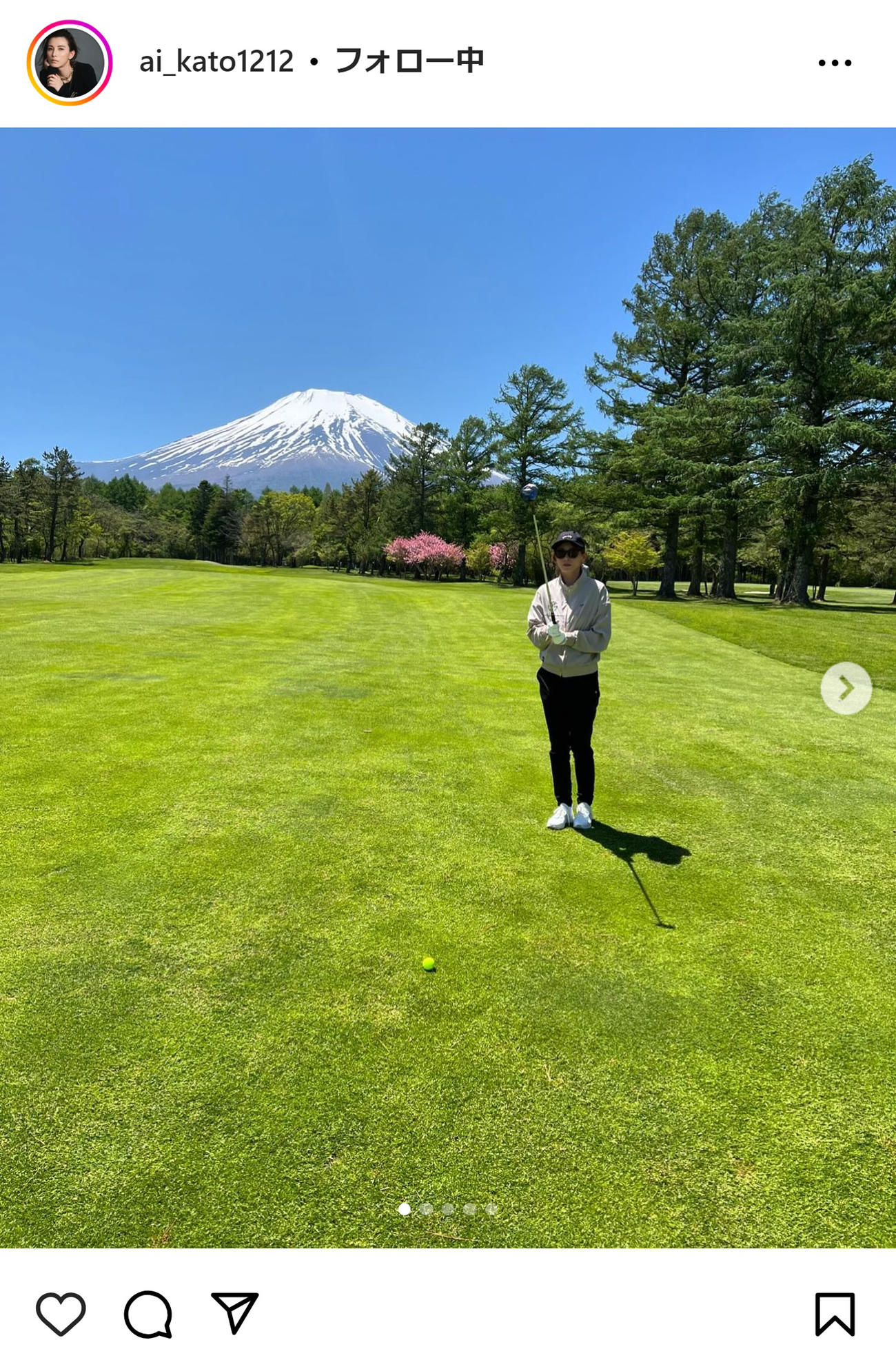 加藤あいのインスタグラムから
