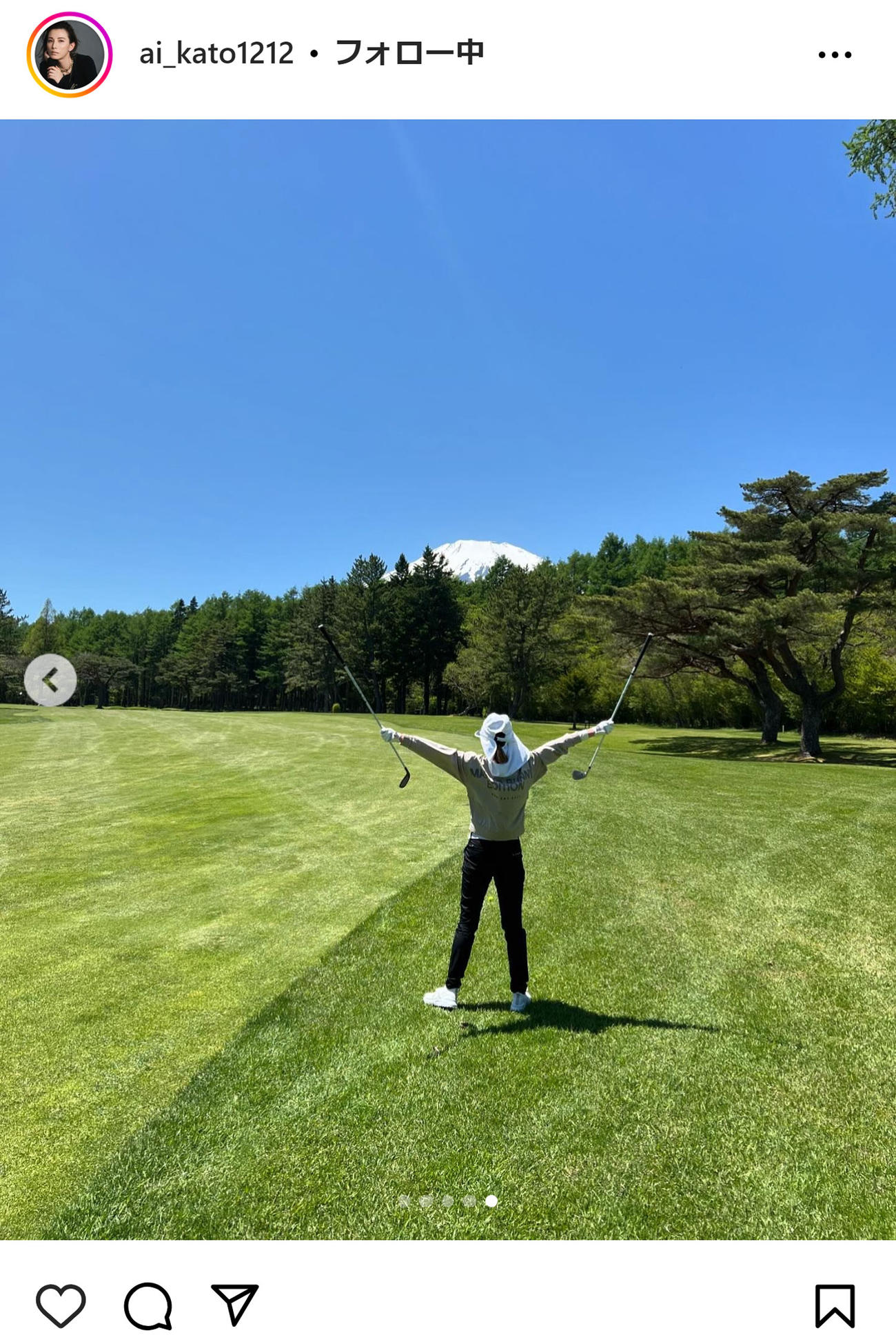 加藤あいのインスタグラムから
