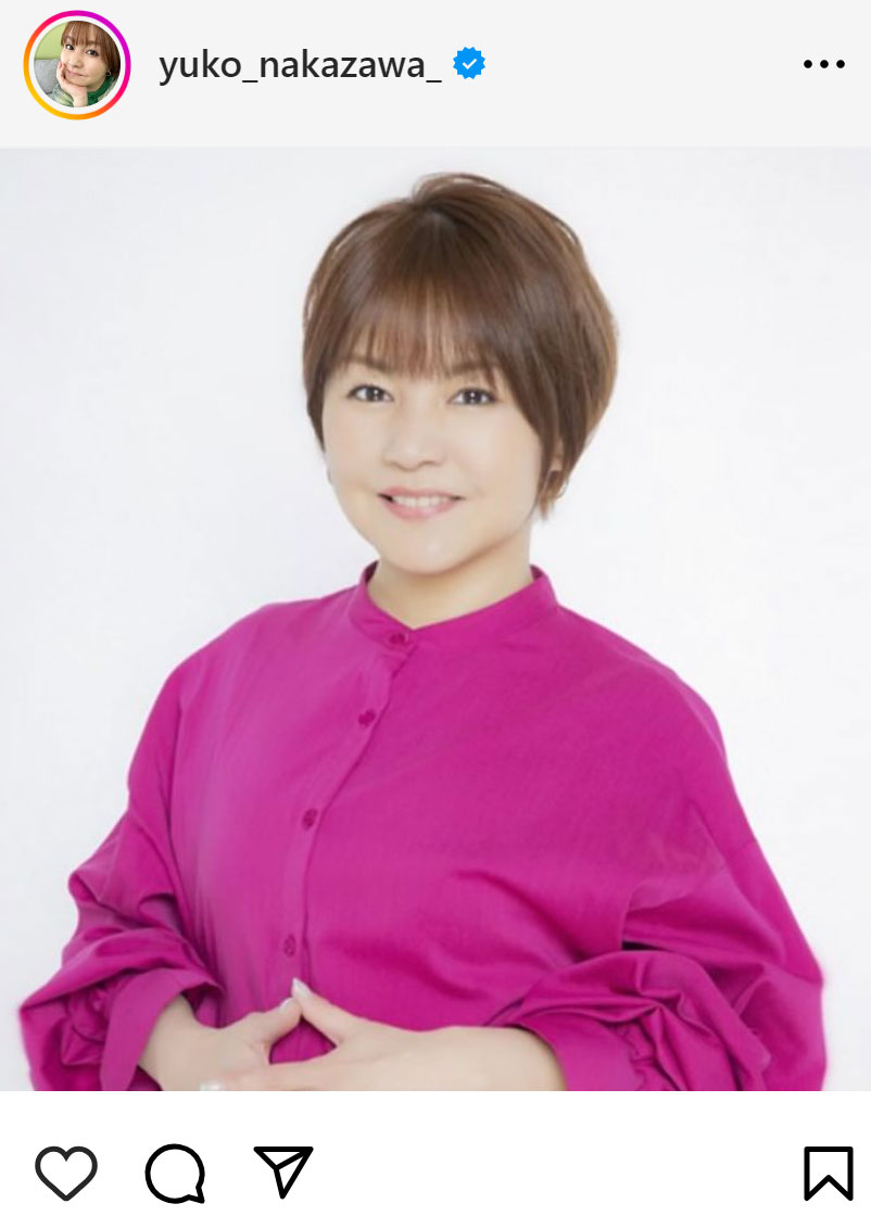 中澤裕子のインスタグラムから