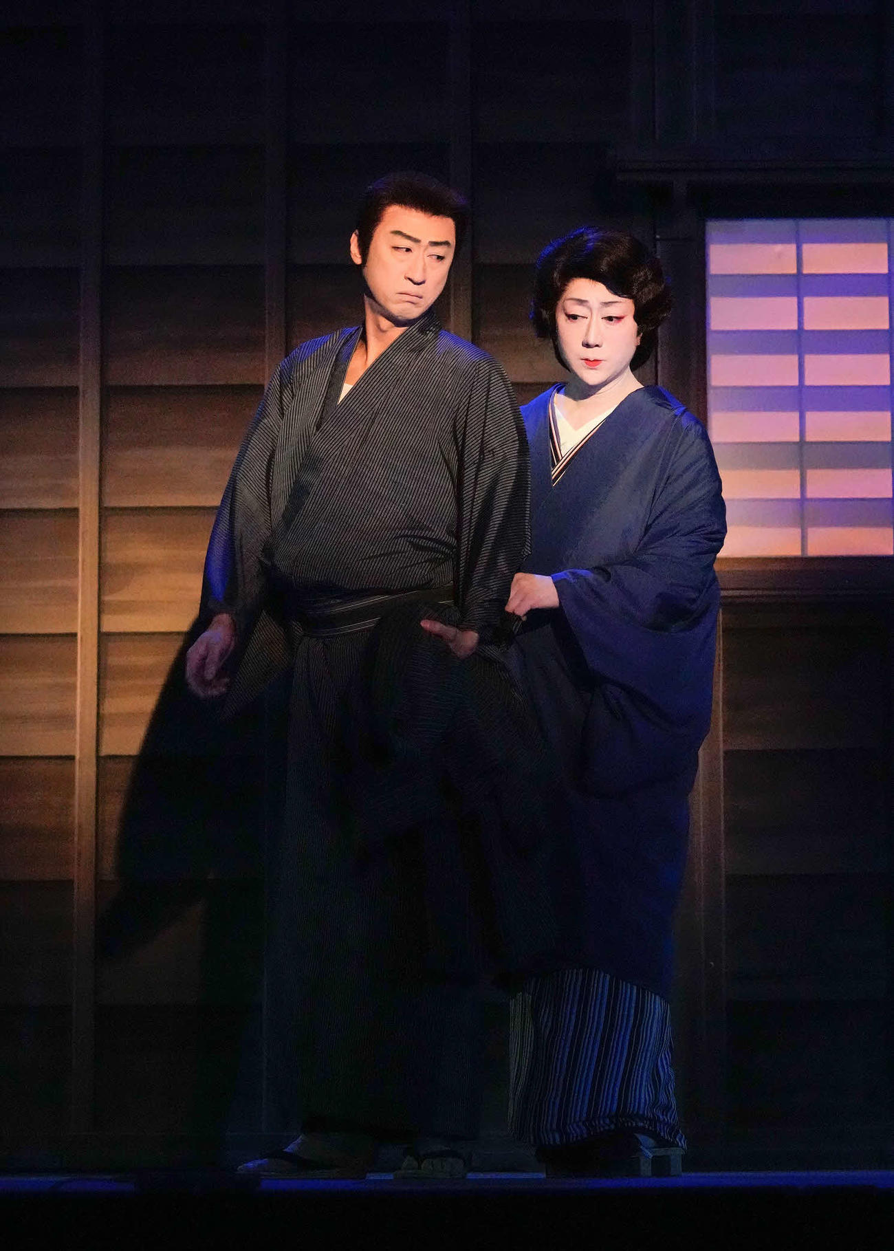 「螢」に出演する喜多村緑郎（左）、河合雪之丞（C）松竹