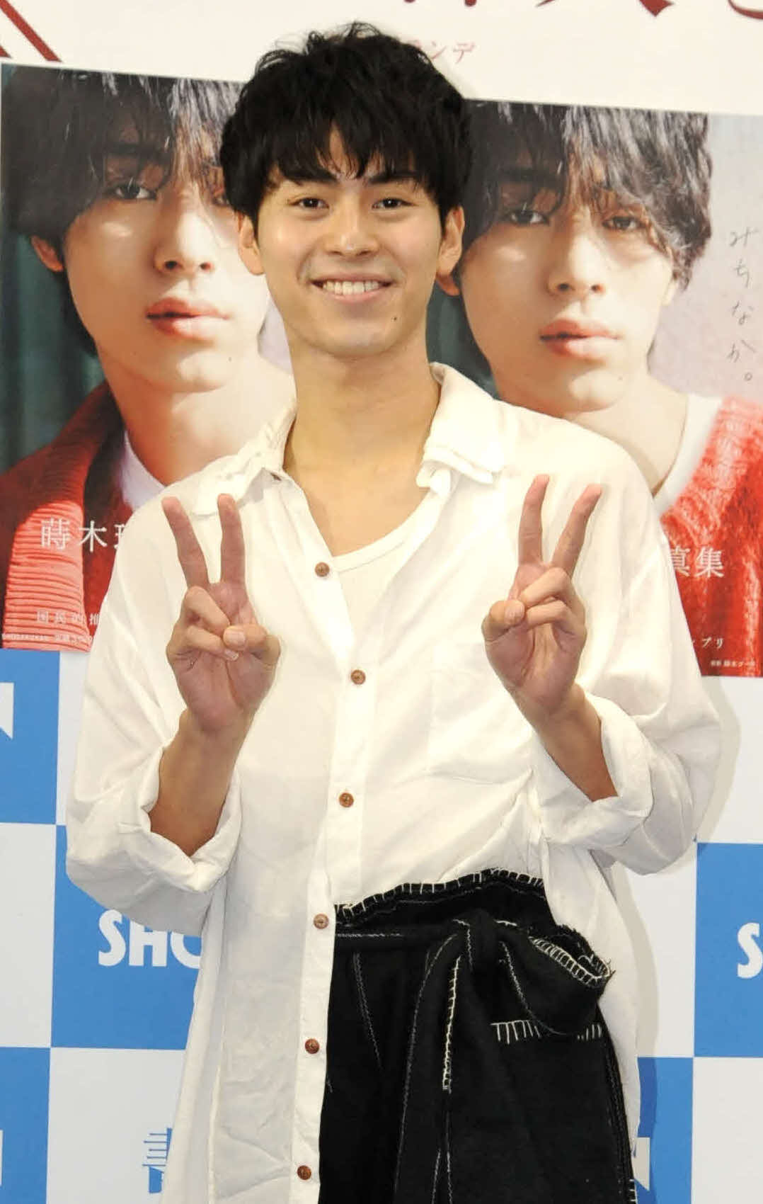 ファースト写真集「蒔木瑠人　1st写真集　みちなか。」発売記念取材会に出席した蒔木瑠人（撮影・松尾幸之介）