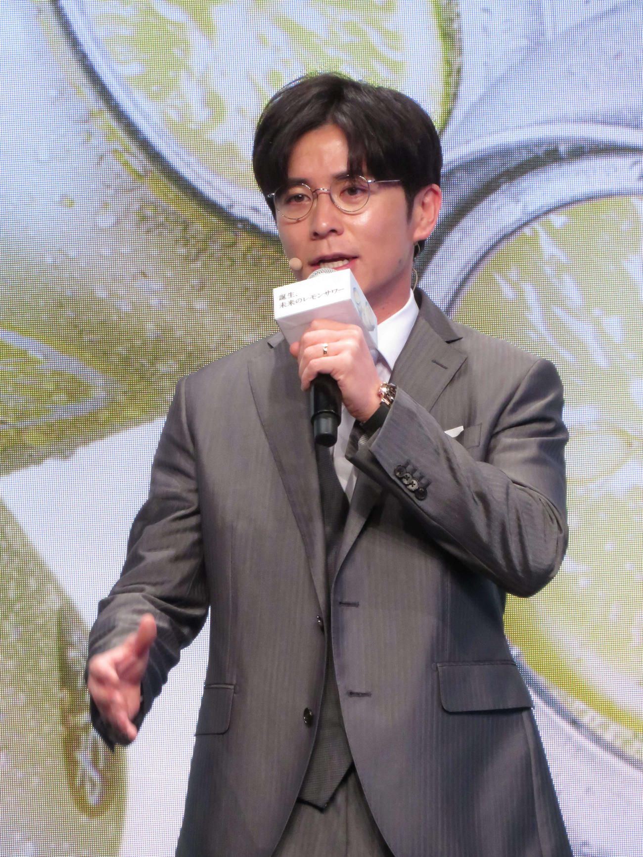 アサヒビール「未来のレモンサワー」発売記念イベントに出席した藤森慎吾
