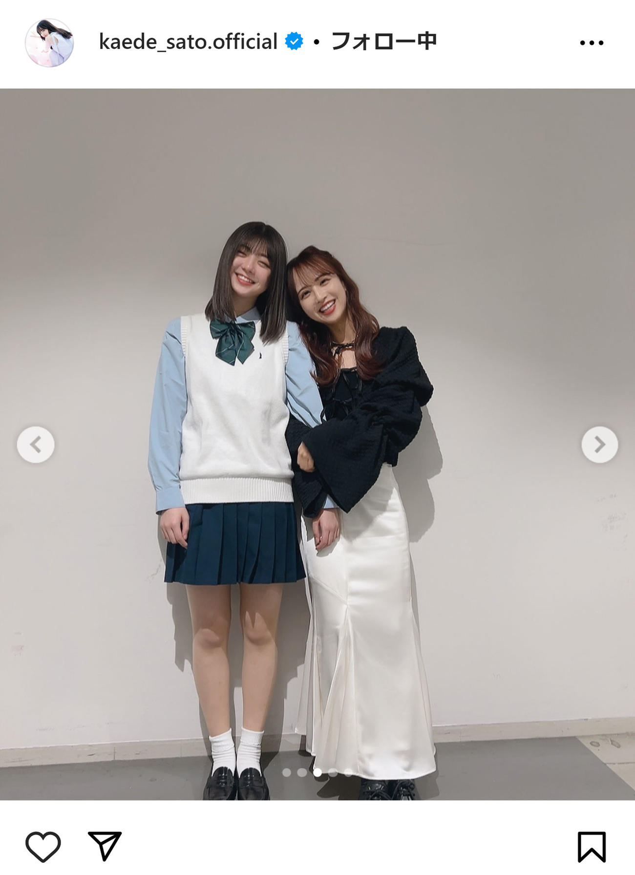 佐藤楓のインスタグラムから