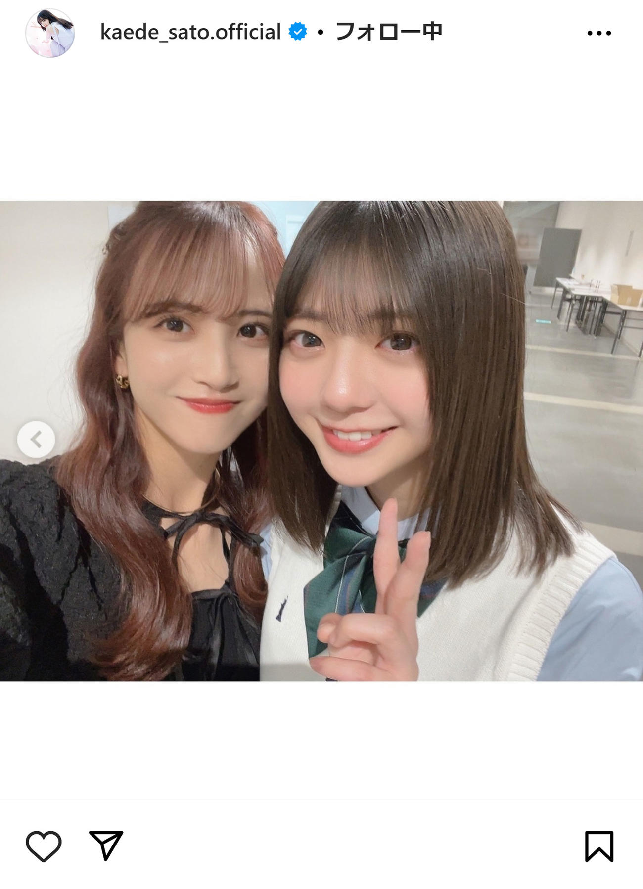 佐藤楓のインスタグラムから
