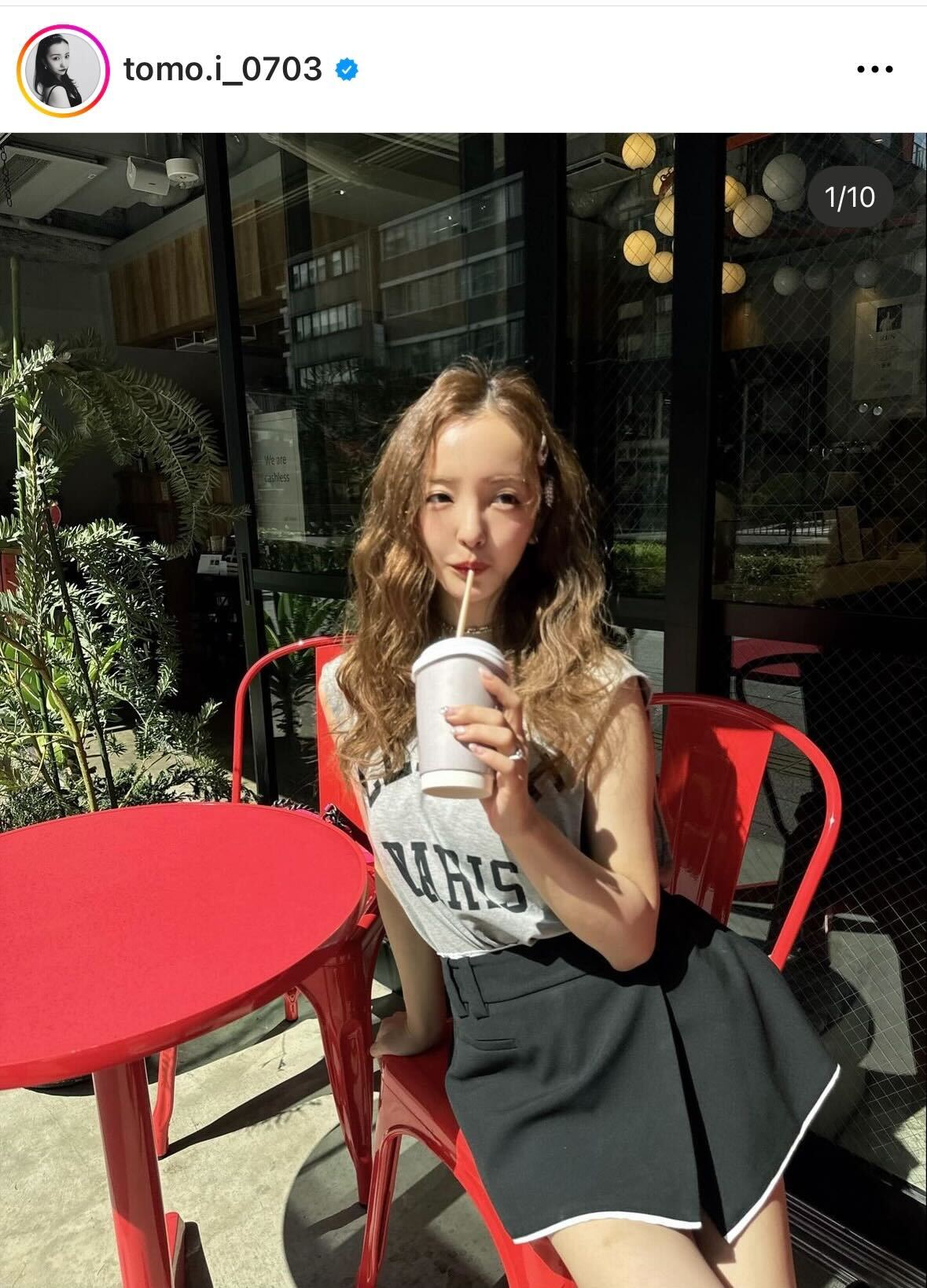 板野友美のインスタグラムから