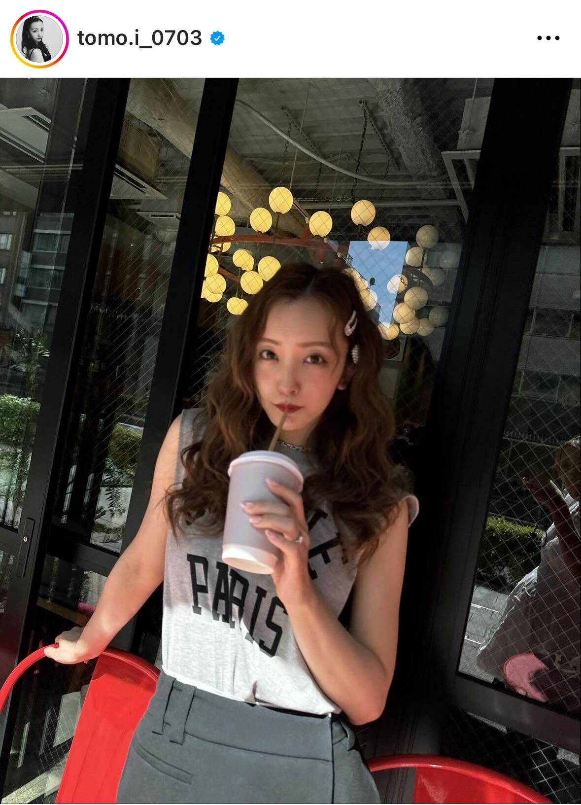 板野友美のインスタグラムから