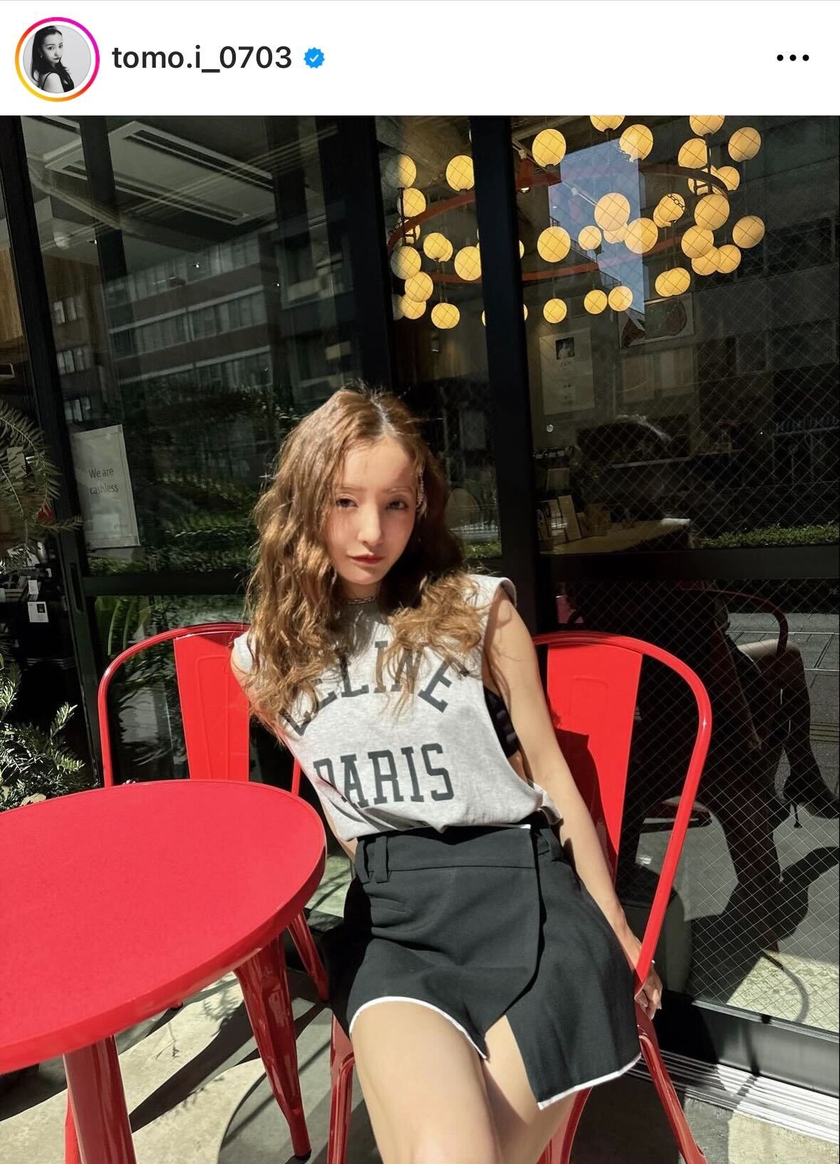 板野友美のインスタグラムから