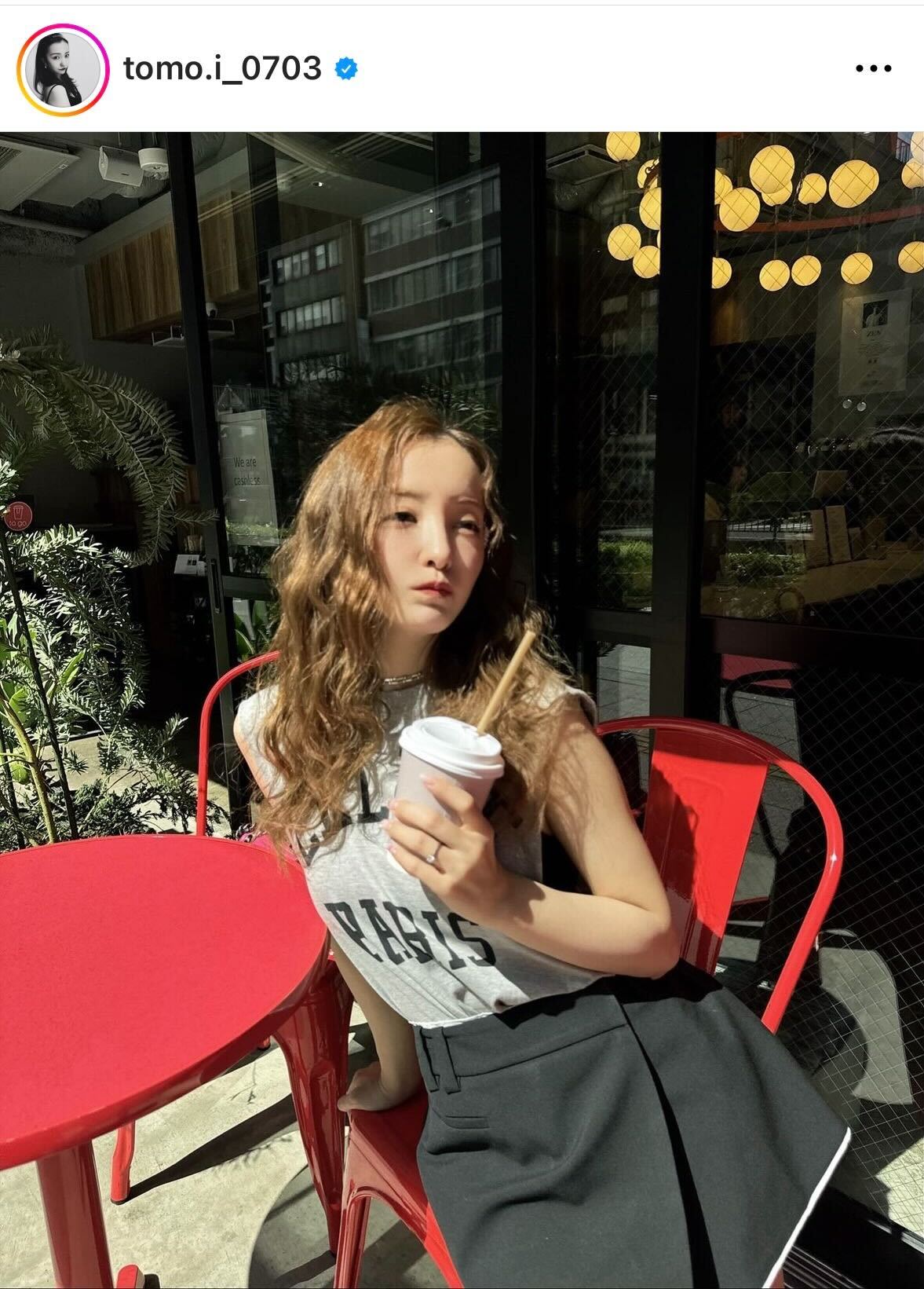 板野友美のインスタグラムから