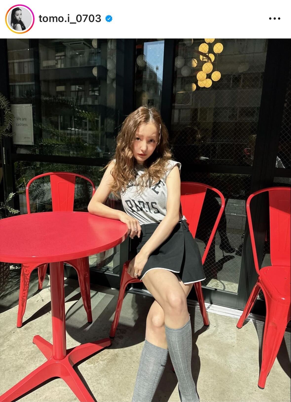板野友美のインスタグラムから