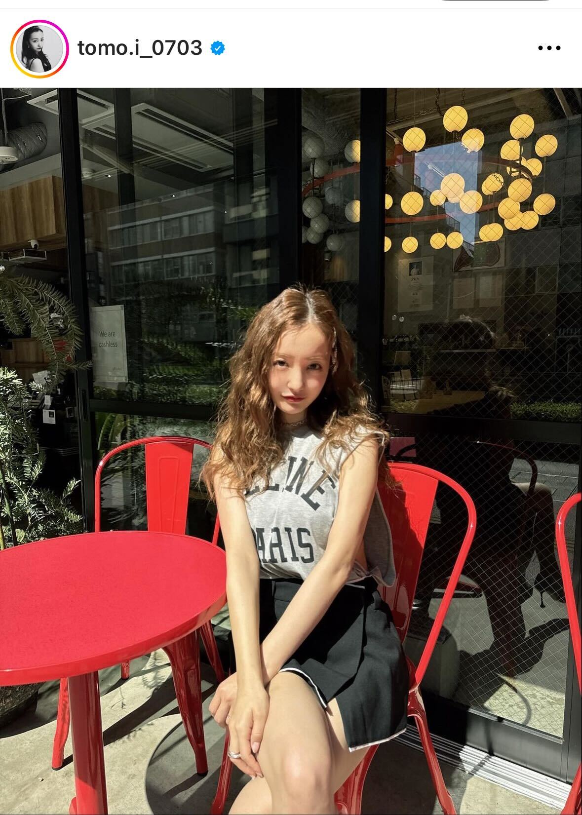 板野友美のインスタグラムから