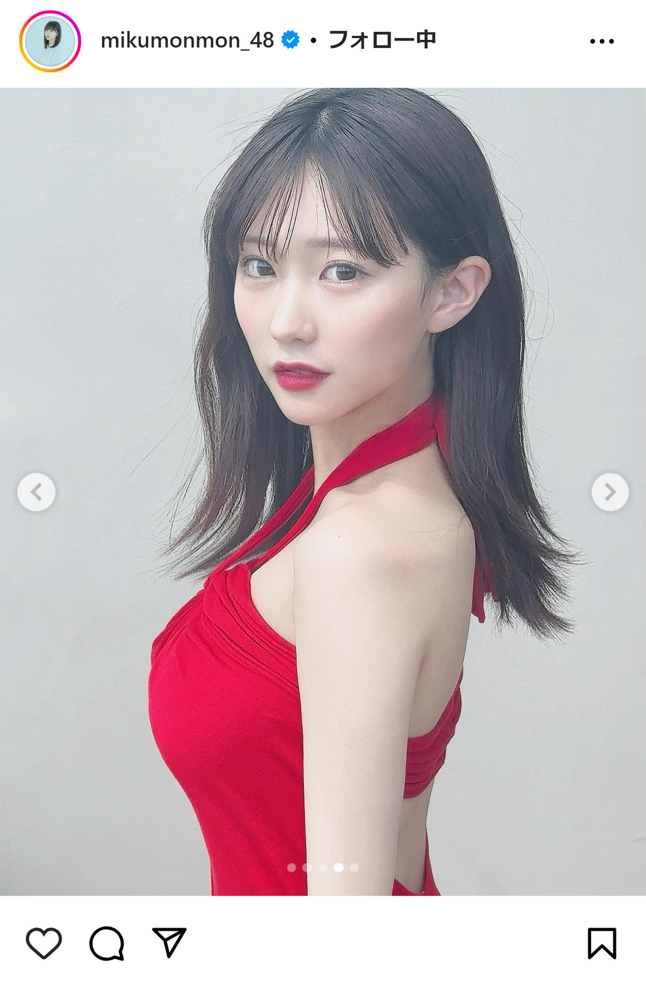 田中美久のインスタグラムから