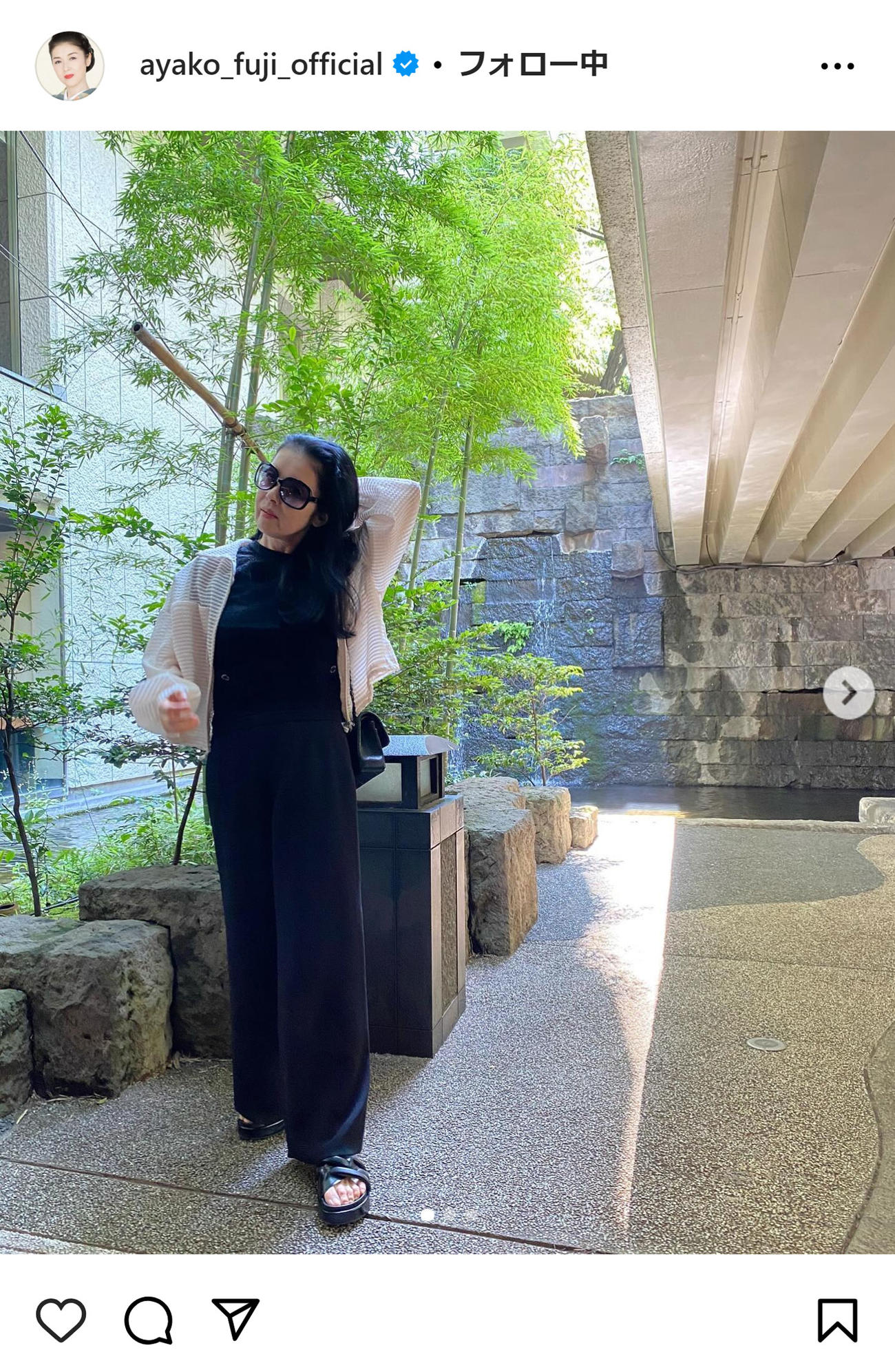 藤あや子のインスタグラムから