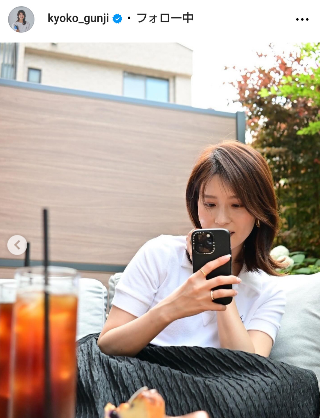 郡司恭子アナのインスタグラムから