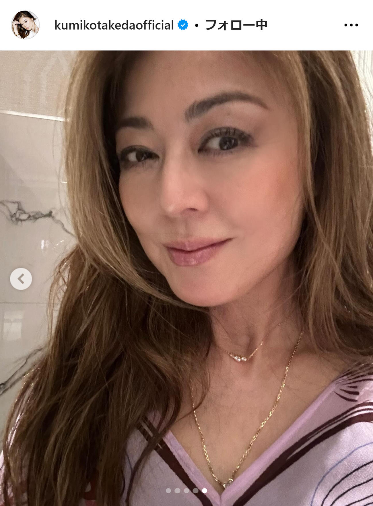 武田久美子のインスタグラムから