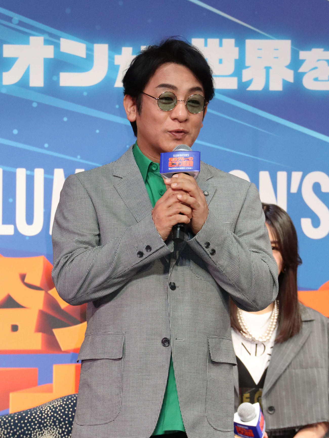 映画「怪盗グルーのミニオン超変身」の会見に出席した片岡愛之助