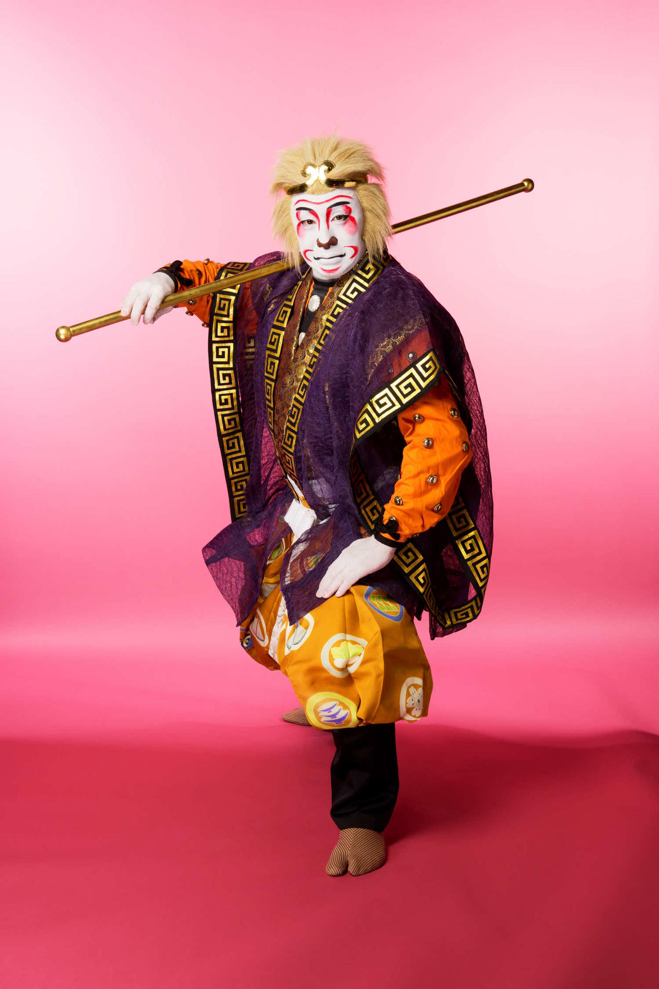 「千成瓢薫風聚光　裏表太閤記」で松本幸四郎が演じる孫悟空（永石勝さん撮影）