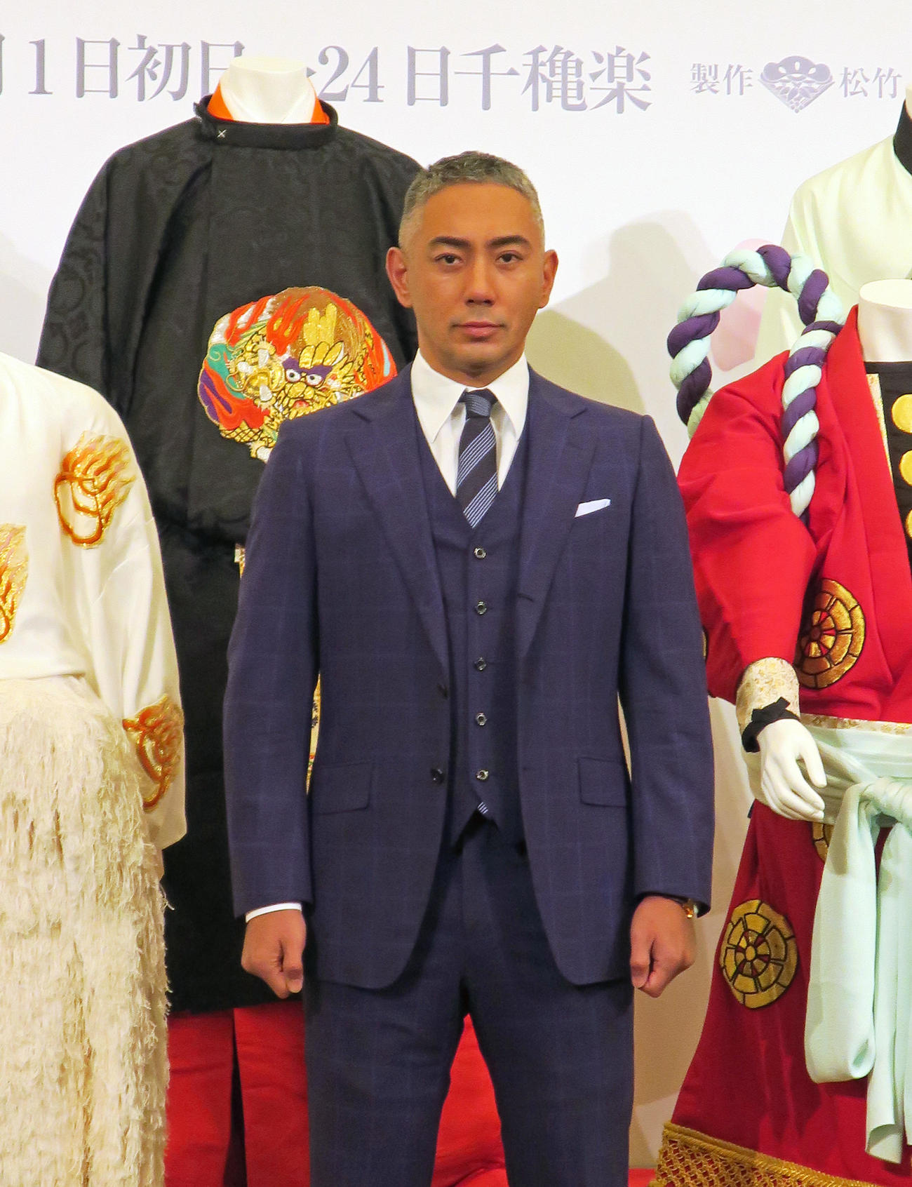 歌舞伎座「七月大歌舞伎」取材会で見どころを語る市川團十郎