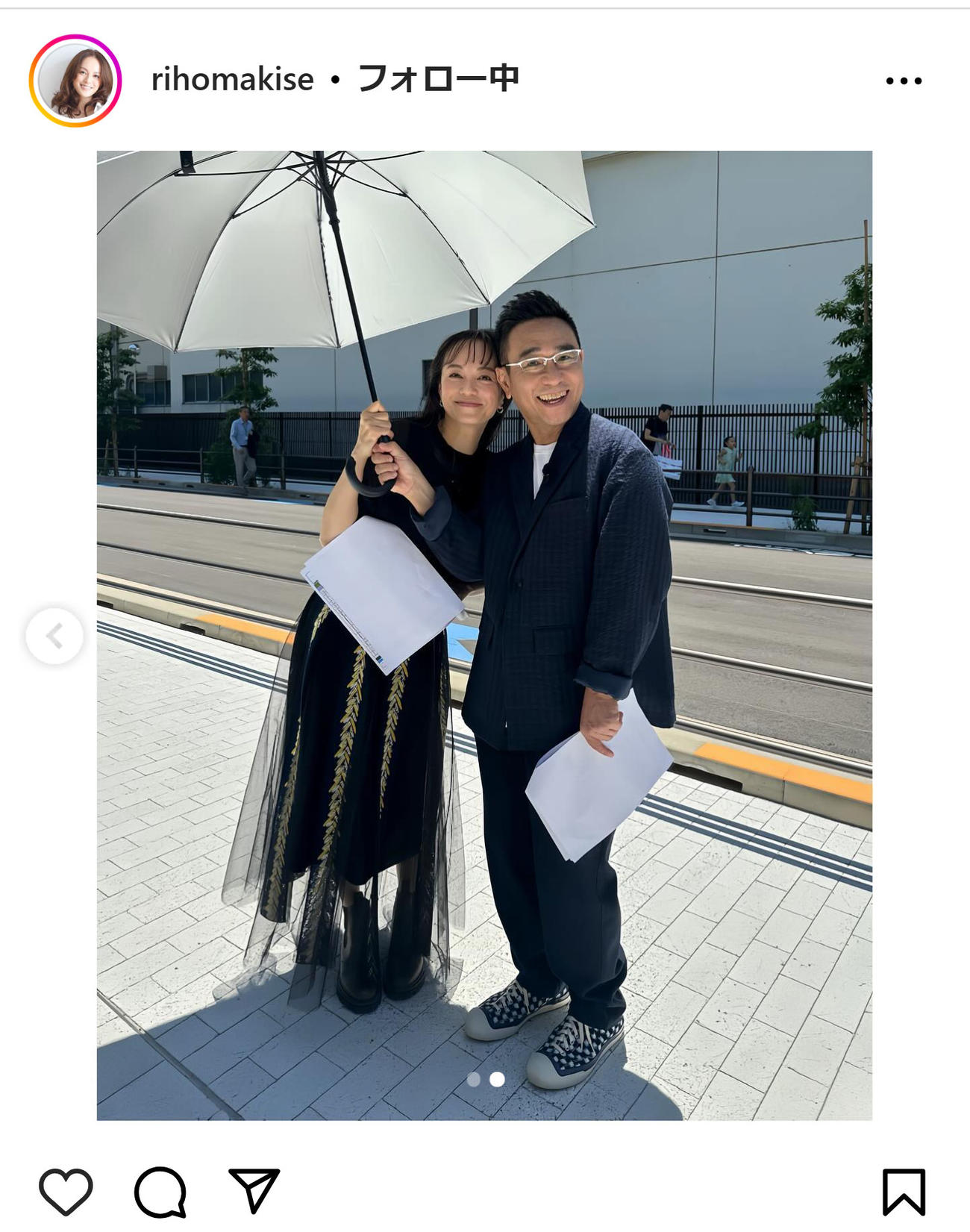 牧瀬里穂のインスタグラムから