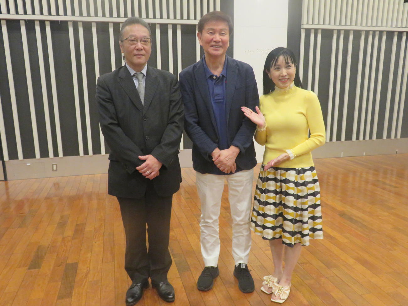 収録に参加した、加藤和也社長、森田健作、西村知美