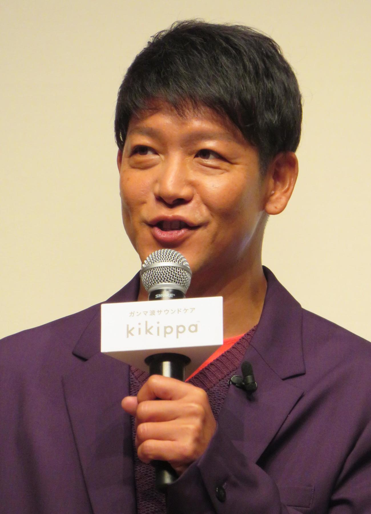 テレビスピーカー「kikippa」のブランドアンバサダー就任会見を行った駿河太郎