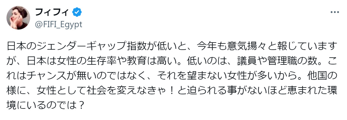 フィフィのXから