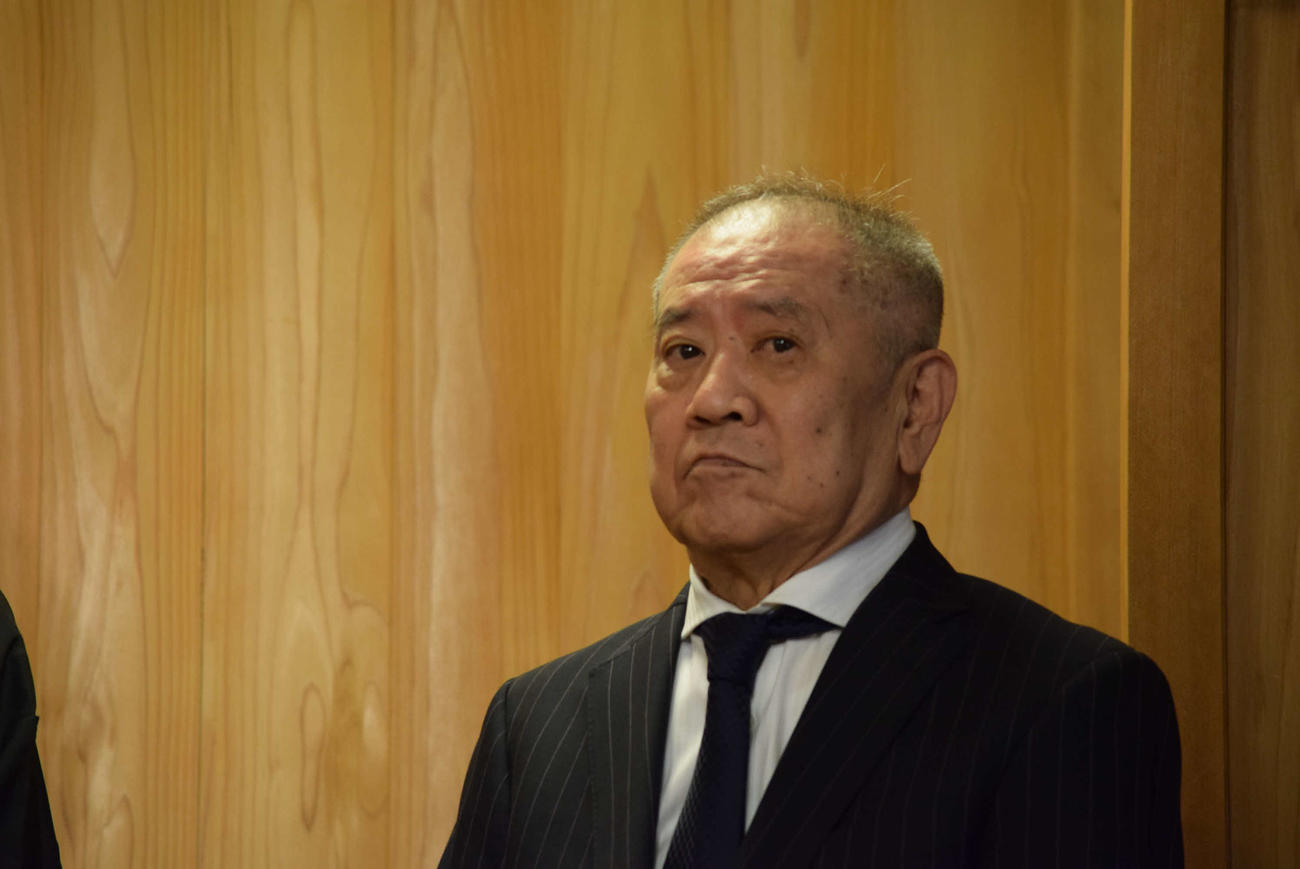 弟子の襲名会見に出席した桂ざこばさん（24年5月）