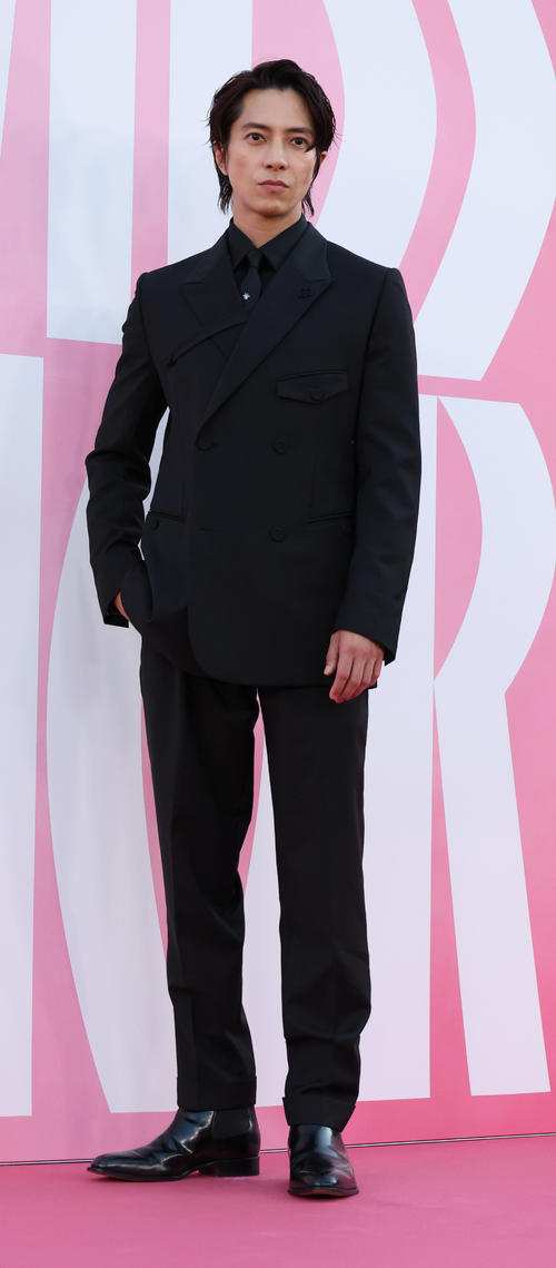 ディオールのイベントに参加した山下智久(撮影・中島郁夫)