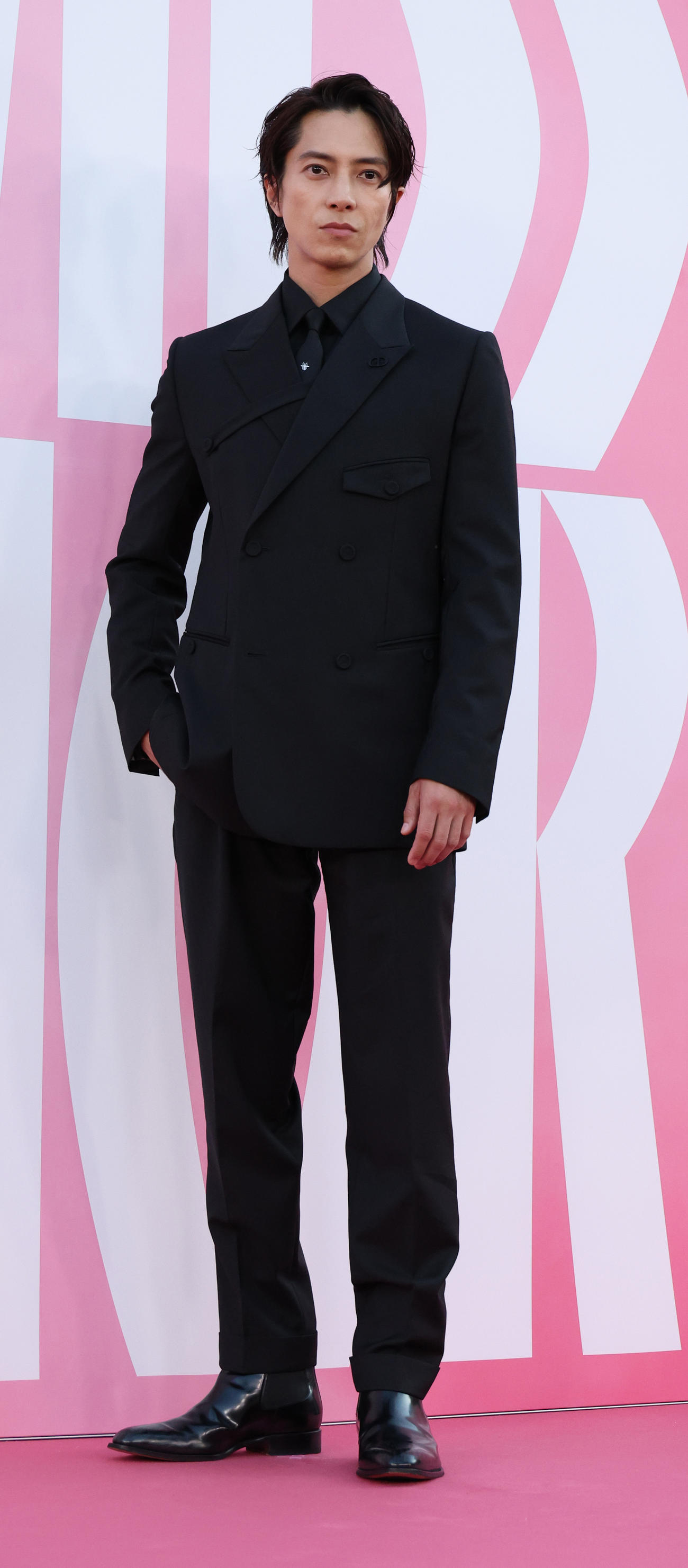 ディオールのイベントに参加した山下智久（撮影・中島郁夫）