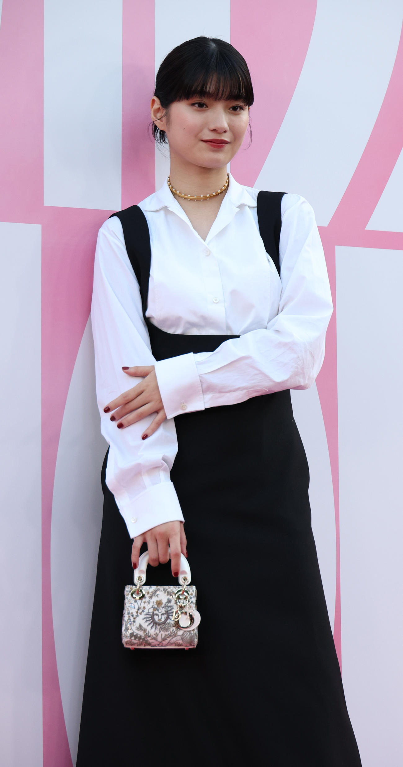 ディオールのイベントに参加した蒔田彩珠（撮影・中島郁夫）