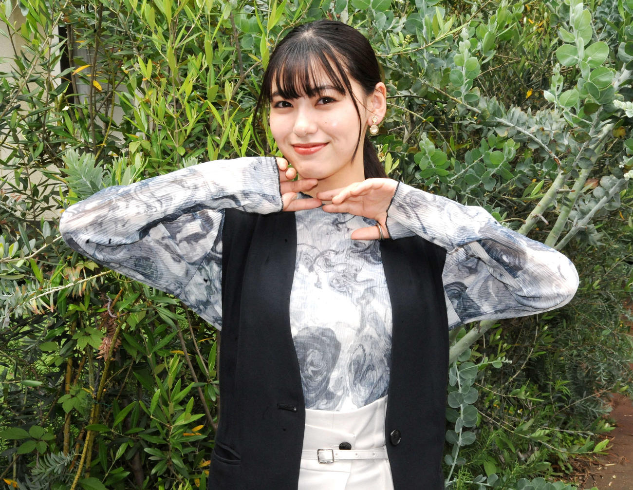 取材に応じた池田朱那（撮影・松尾幸之介）