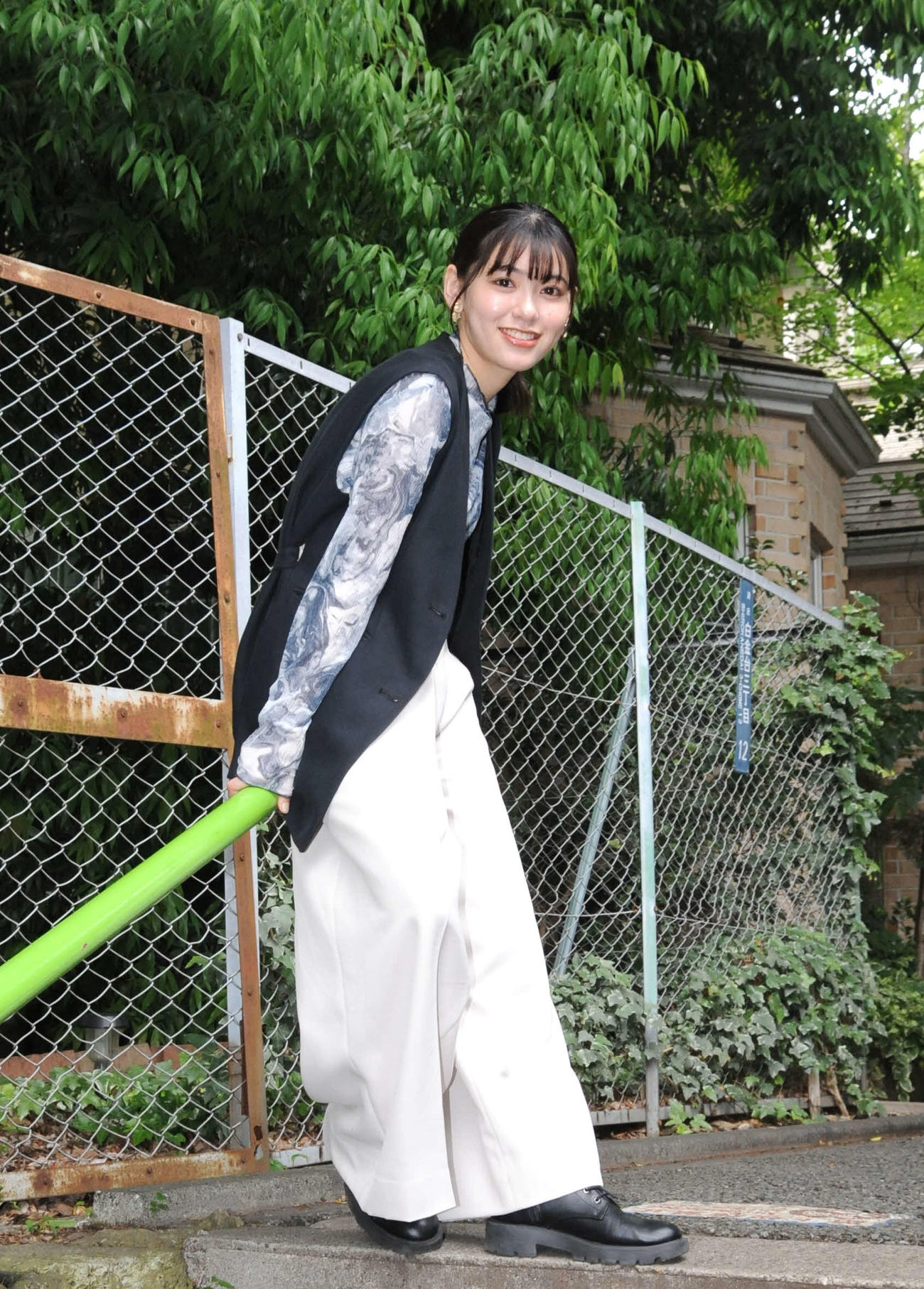 取材に応じた池田朱那（撮影・松尾幸之介）