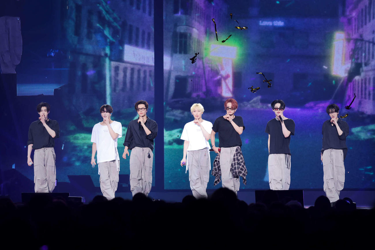 ワールドツアー「FATE PLUS」の日本公演をさいたまスーパーアリーナで行ったENHYPEN（（P）＆（C）　BELIFT LAB Inc．）