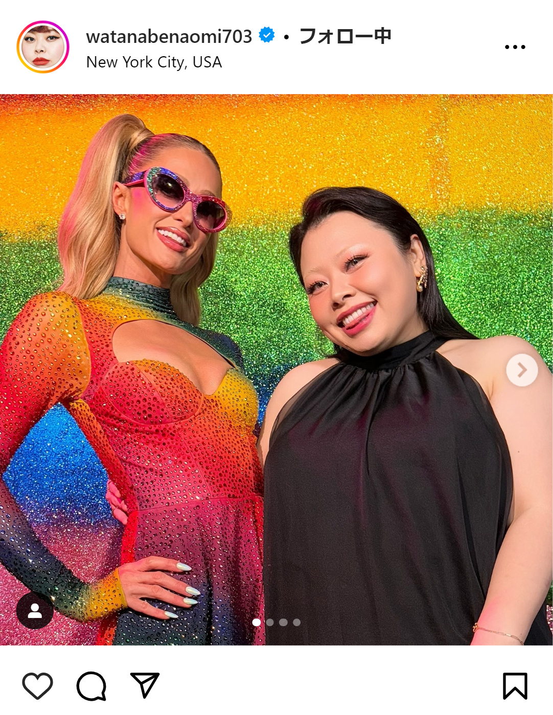 渡辺直美のインスタグラムから