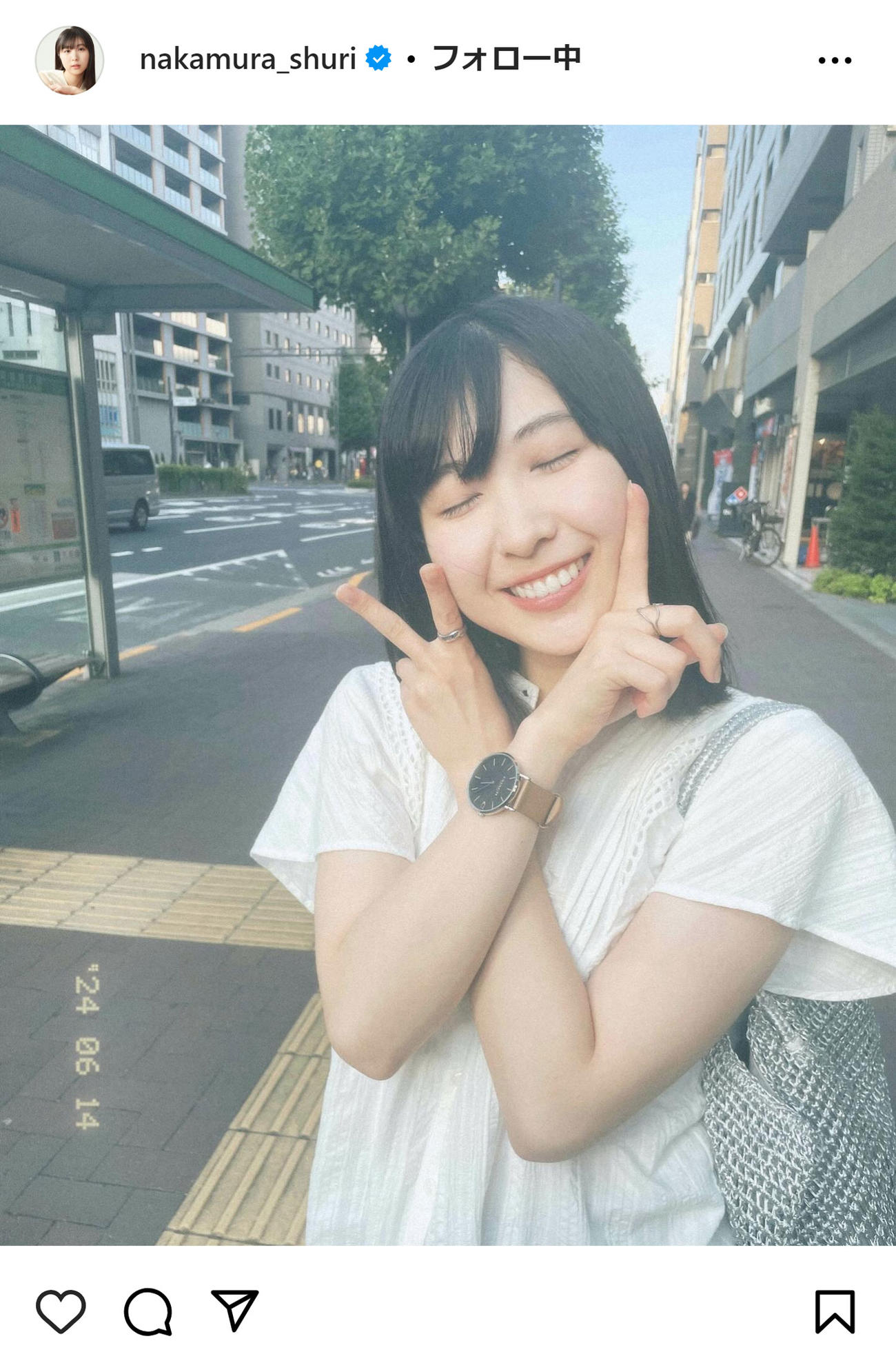 中村守里のインスタグラムから