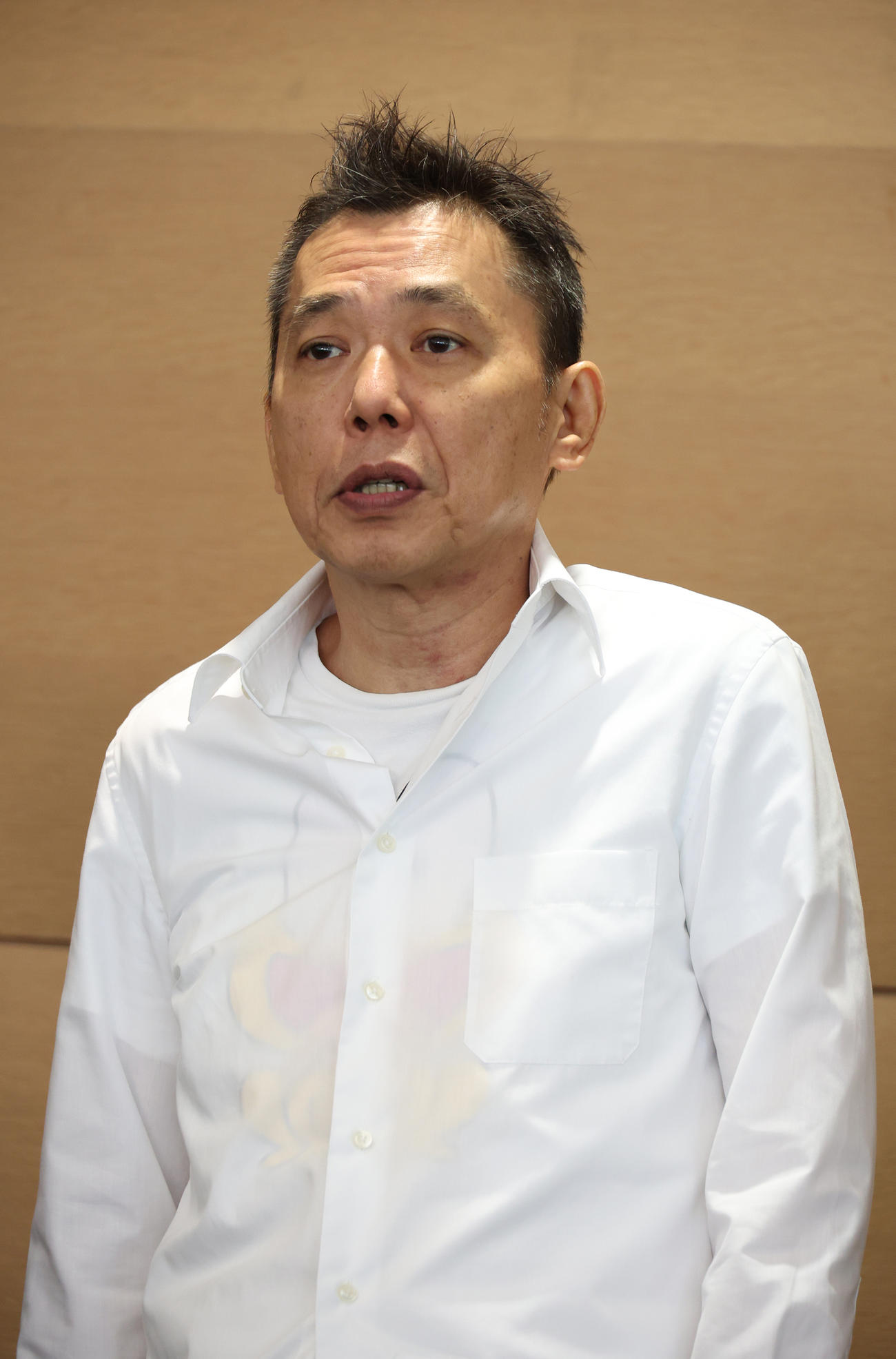 TARAKOさんとの思い出を語る太田光（撮影・中島郁夫）