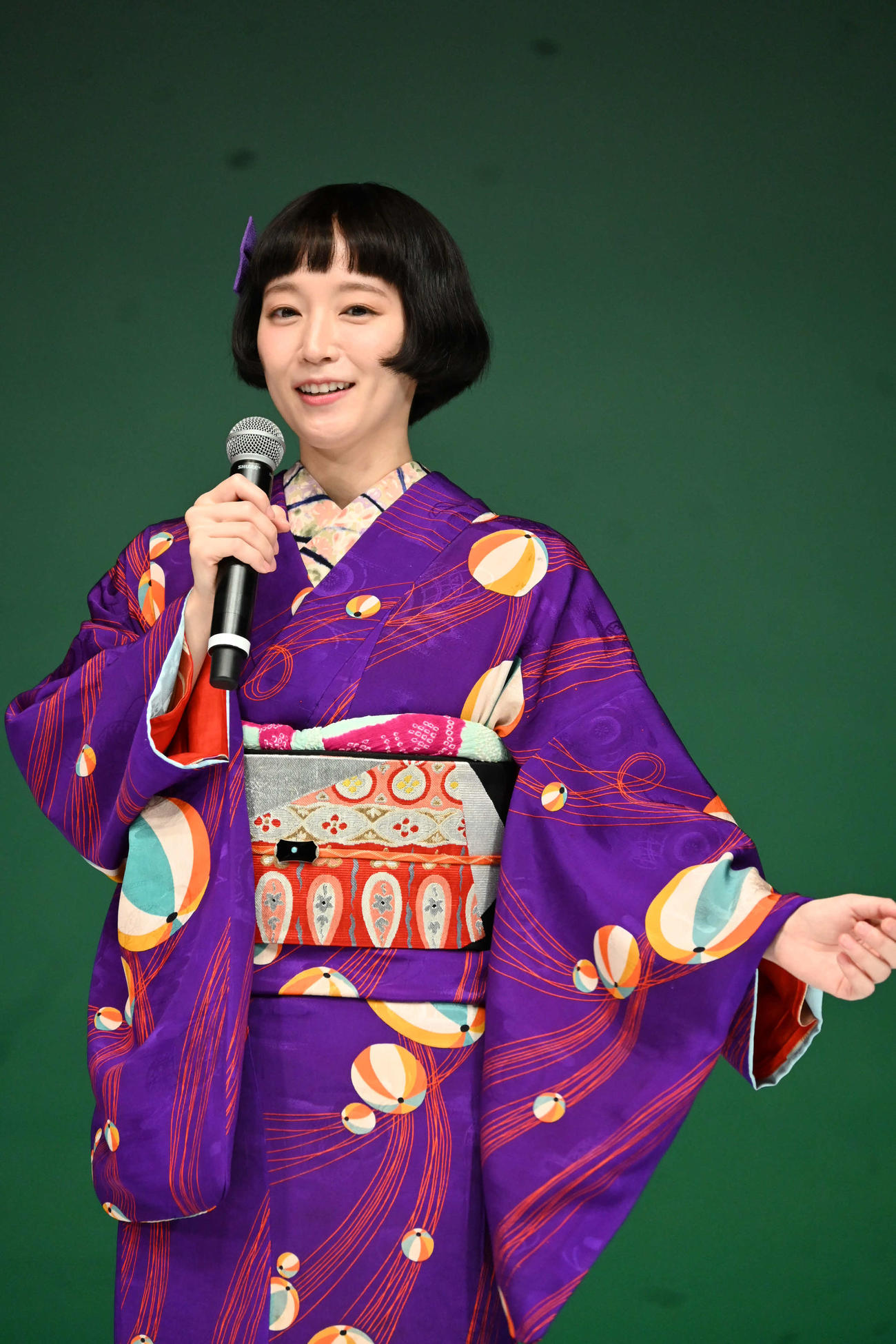京都市で行われるファッションショー「ファッションカンタータ　from KYOTO」の記者会見で意気込みを語った吉岡里帆（撮影・松浦隆司）