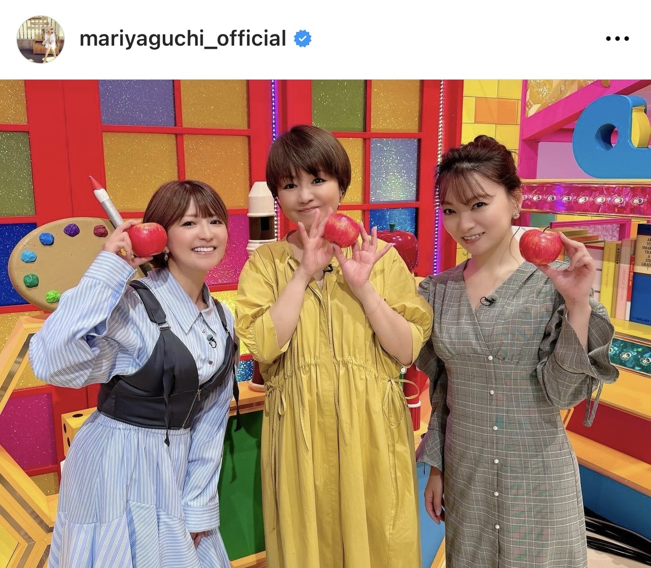 （矢口真里のインスタグラムから）