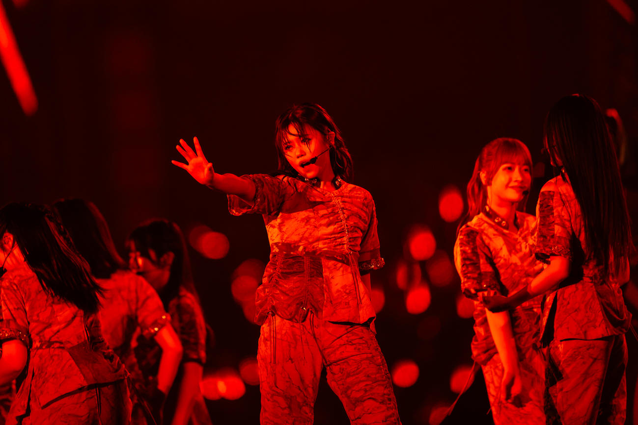 全国ツアーファイナルの東京ドーム公演でパフォーマンスする櫻坂46（撮影・上山陽介氏）