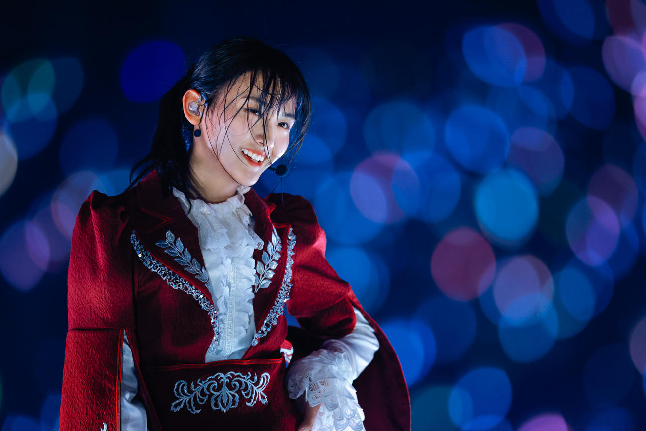 全国ツアーファイナルの東京ドーム公演でパフォーマンスする櫻坂46山崎天（撮影・上山陽介氏）