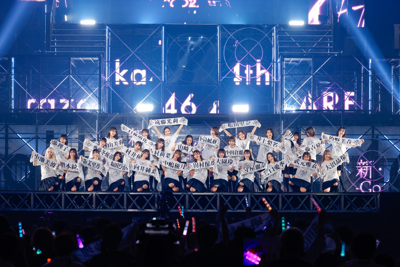 全国ツアーファイナルの東京ドーム公演でパフォーマンスする櫻坂46（撮影・上山陽介氏）