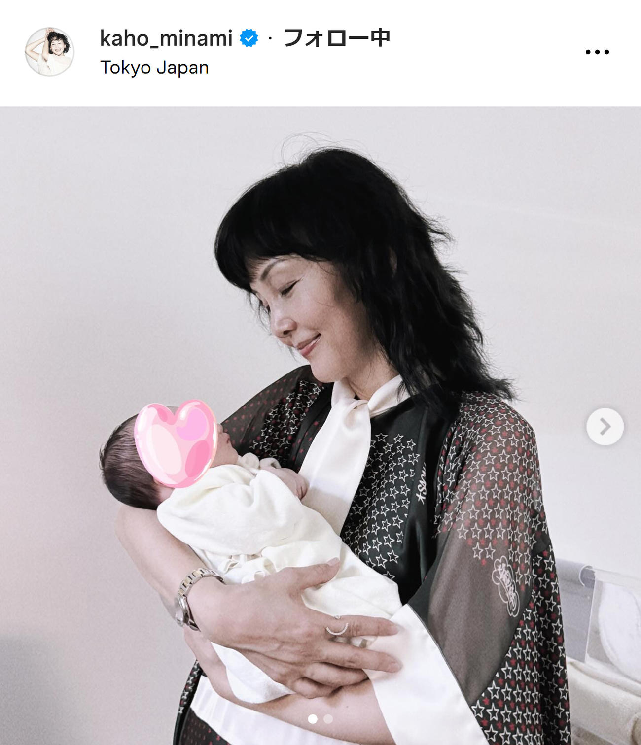 南果歩のインスタグラムから