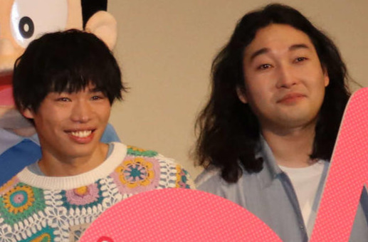 お笑いコンビ「かが屋」加賀翔と賀屋壮也（2024年3月撮影）