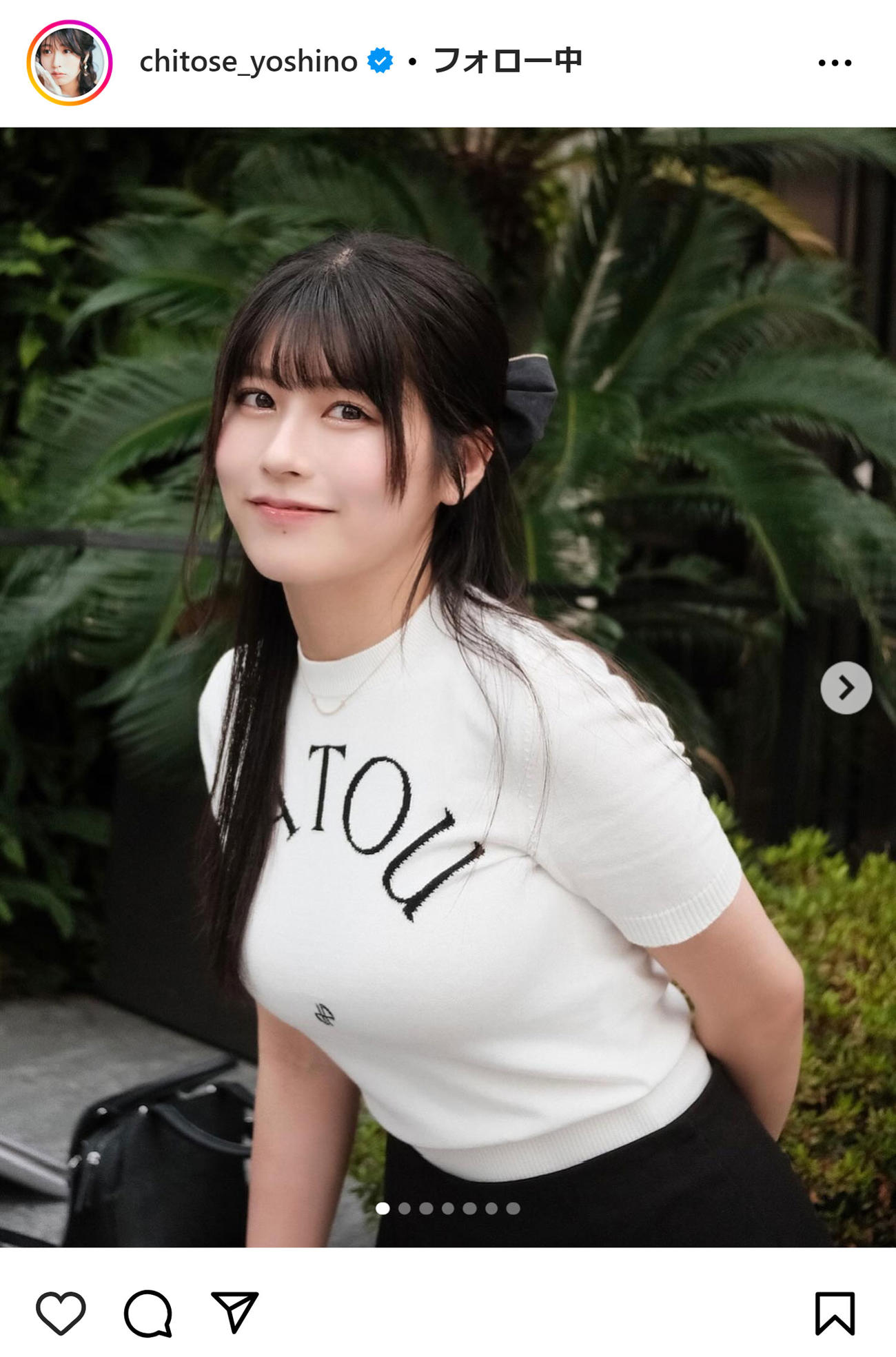 ちとせよしののインスタグラムから