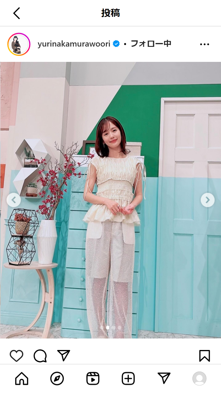 中村ゆりのインスタグラムから