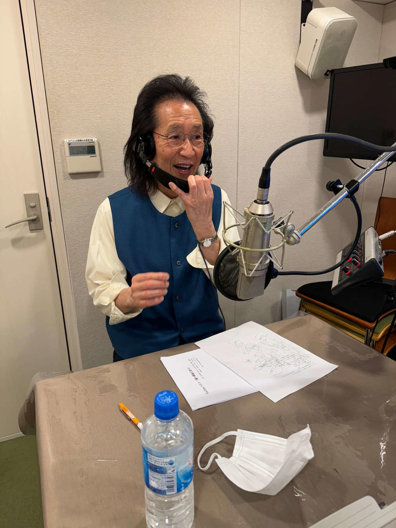 「銚子電鉄の怪人」で声のみ出演した夏木ゆたか（寺井広樹監督提供）